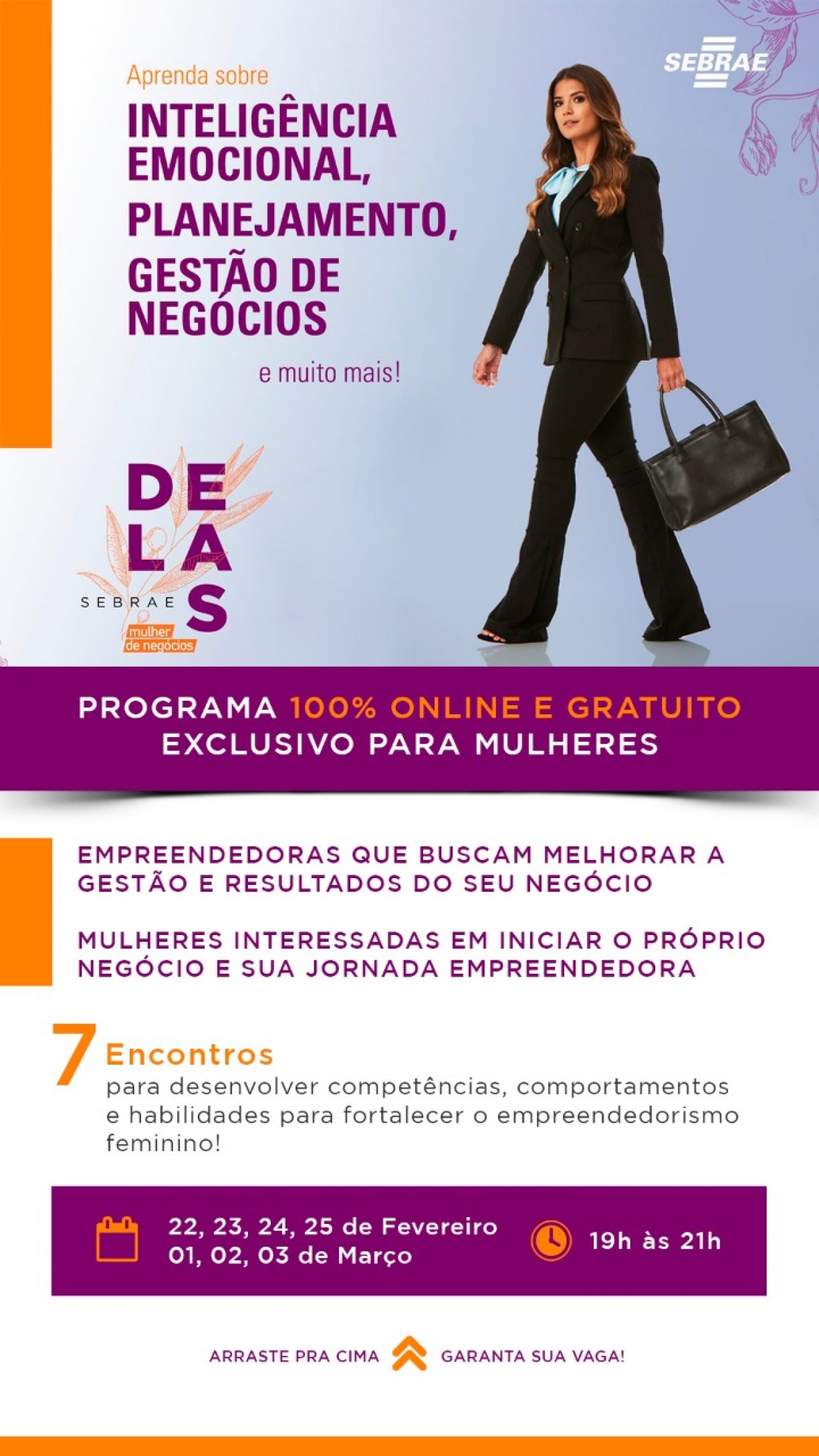SEBRAE FORNECE CURSO GRATUITO PARA PÚBLICO FEMININO