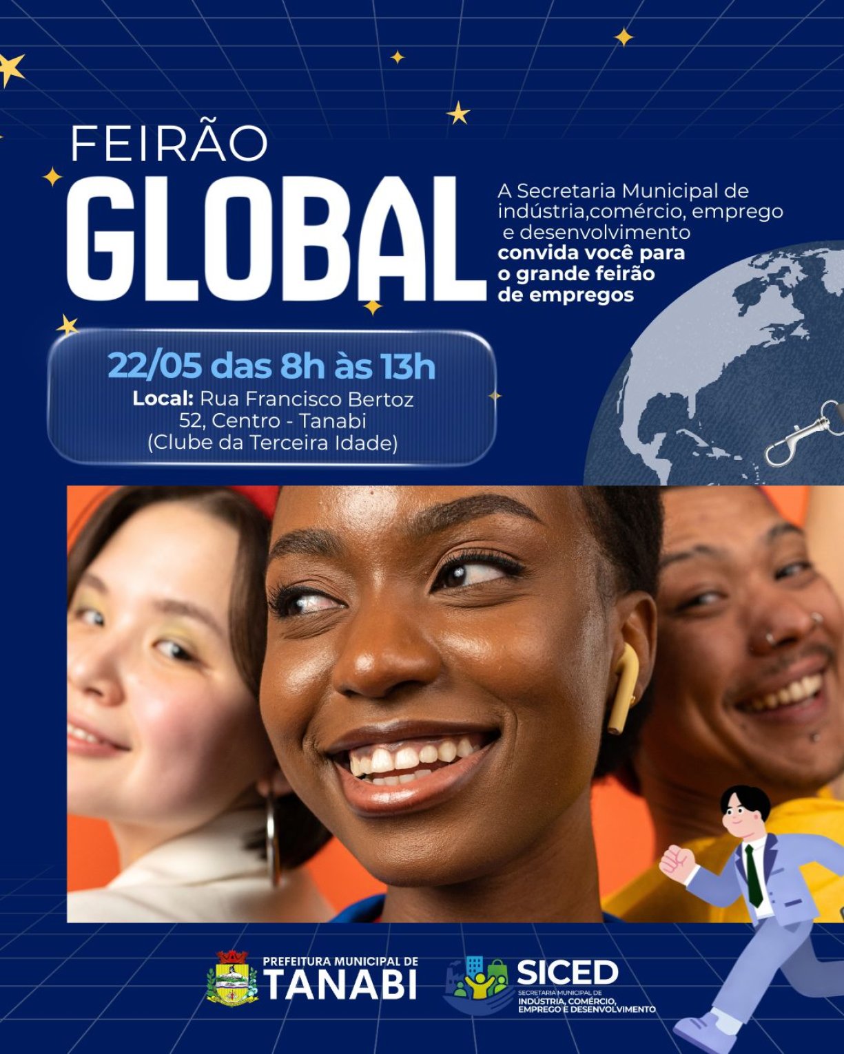 Feirão Global de Empregos abre espaço para empresas divulgarem vagas em Tanabi