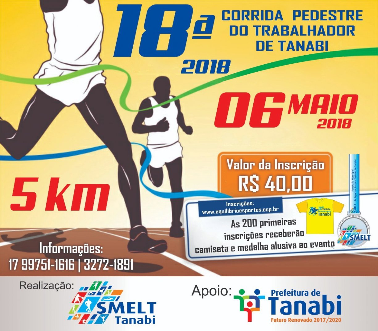 Vem aí a “18ª Corrida Pedestre do Trabalhador de Tanabi”