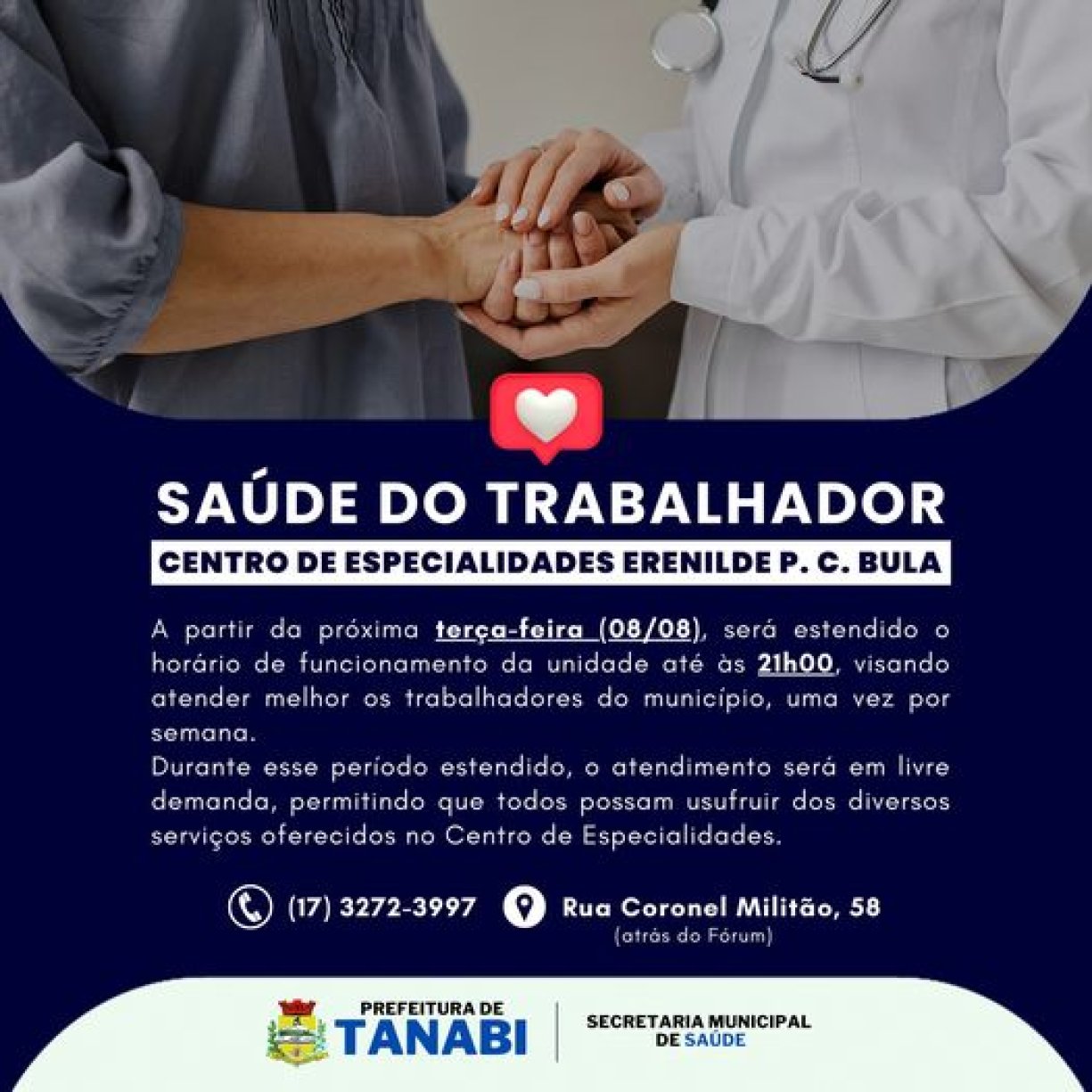 Uma ótima notícia para os trabalhadores de Tanabi!