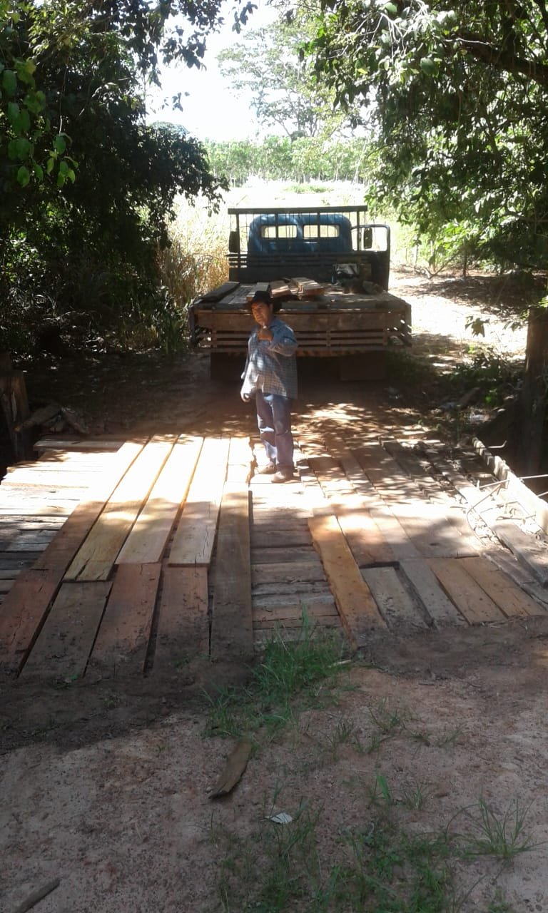 A Prefeitura realiza reparos em mais uma ponte na região da Fortaleza