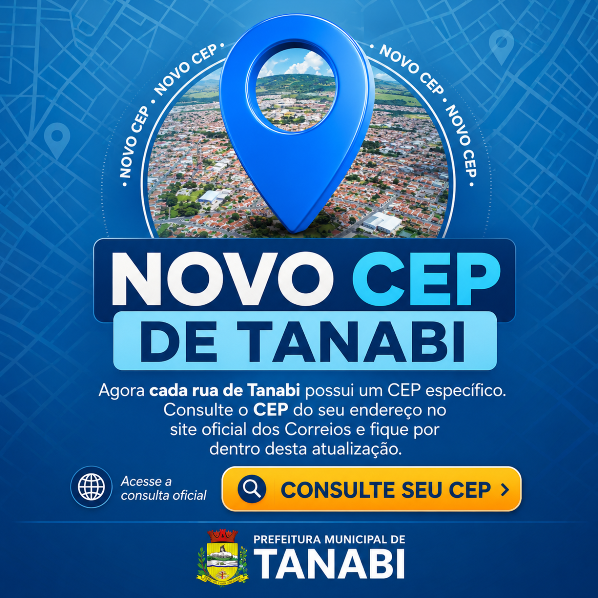 Agora, cada rua da cidade tem seu próprio Código Postal (CEP) exclusivo! Acesse aqui.
