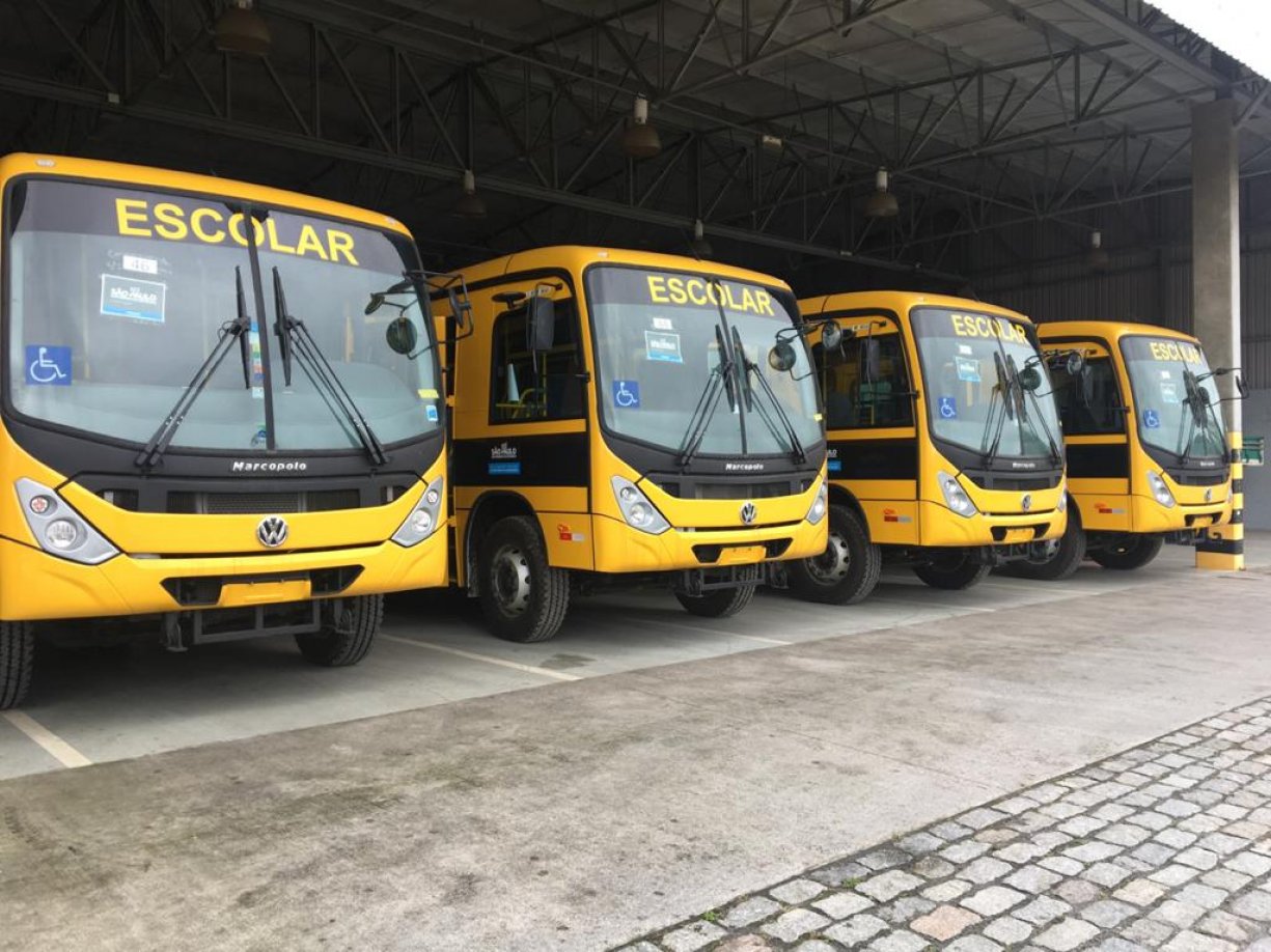 Tanabi recebeu na manhã de hoje 05 novos ônibus escolares da Secretaria Estadual da Educação