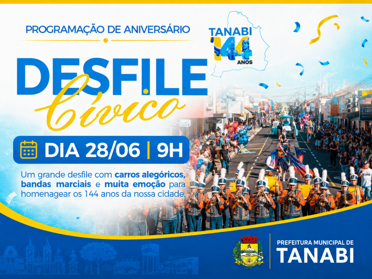 Desfile Cívico celebra os 144 anos de Tanabi no dia 28 de junho