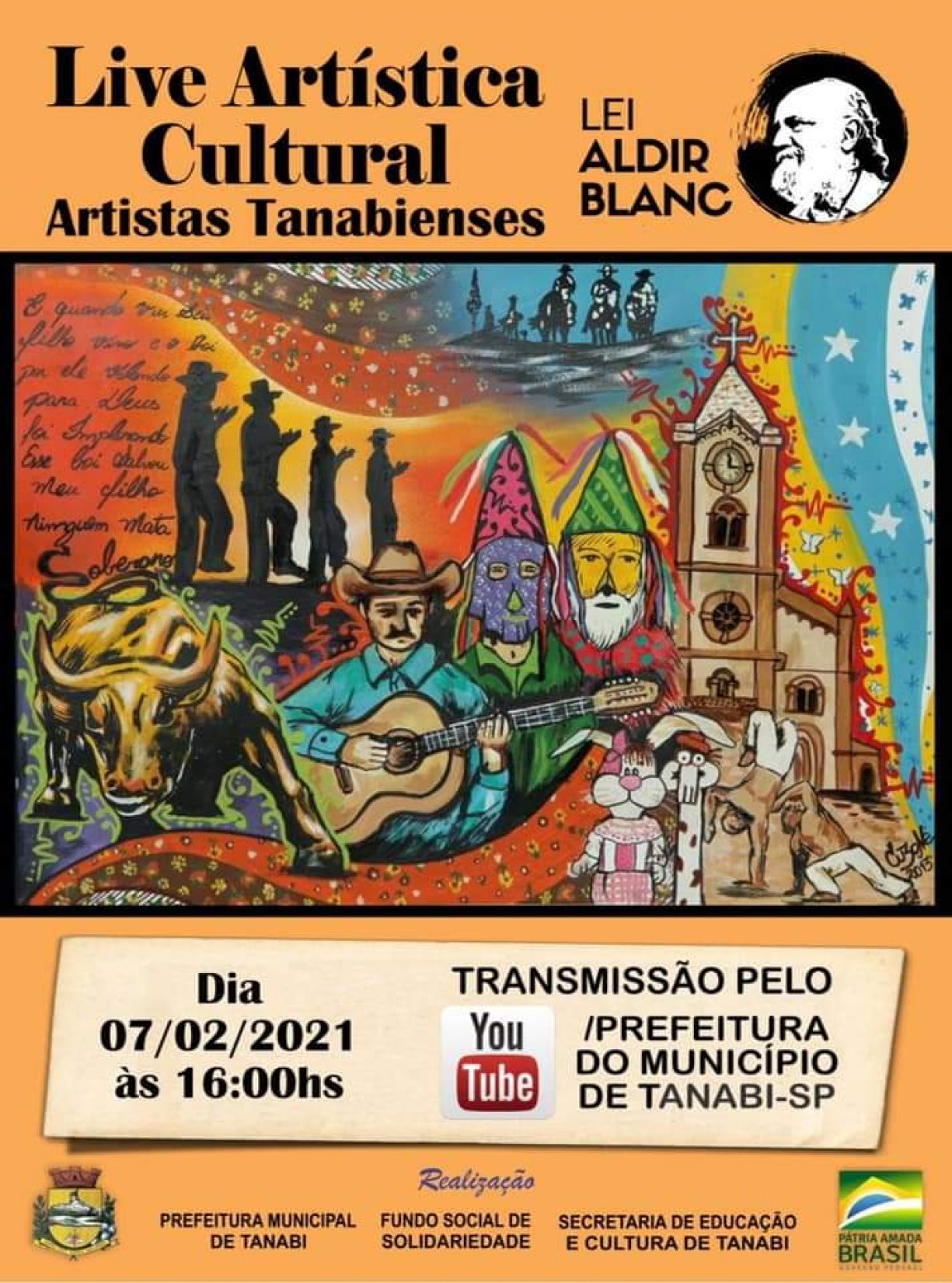 Artistas de Tanabi se apresentam em Live Lei Aldir Blanc