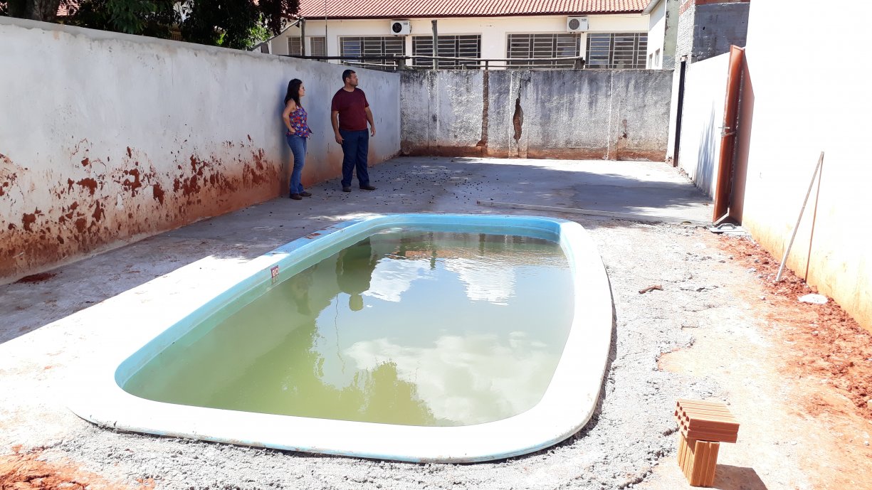 Prefeitura de Tanabi está construindo área de lazer com piscina para terceira idade em Ibiporanga