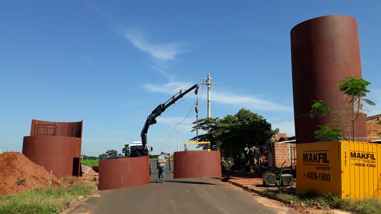 Construção do novo reservatório de água na Zona Norte segue a todo vapor