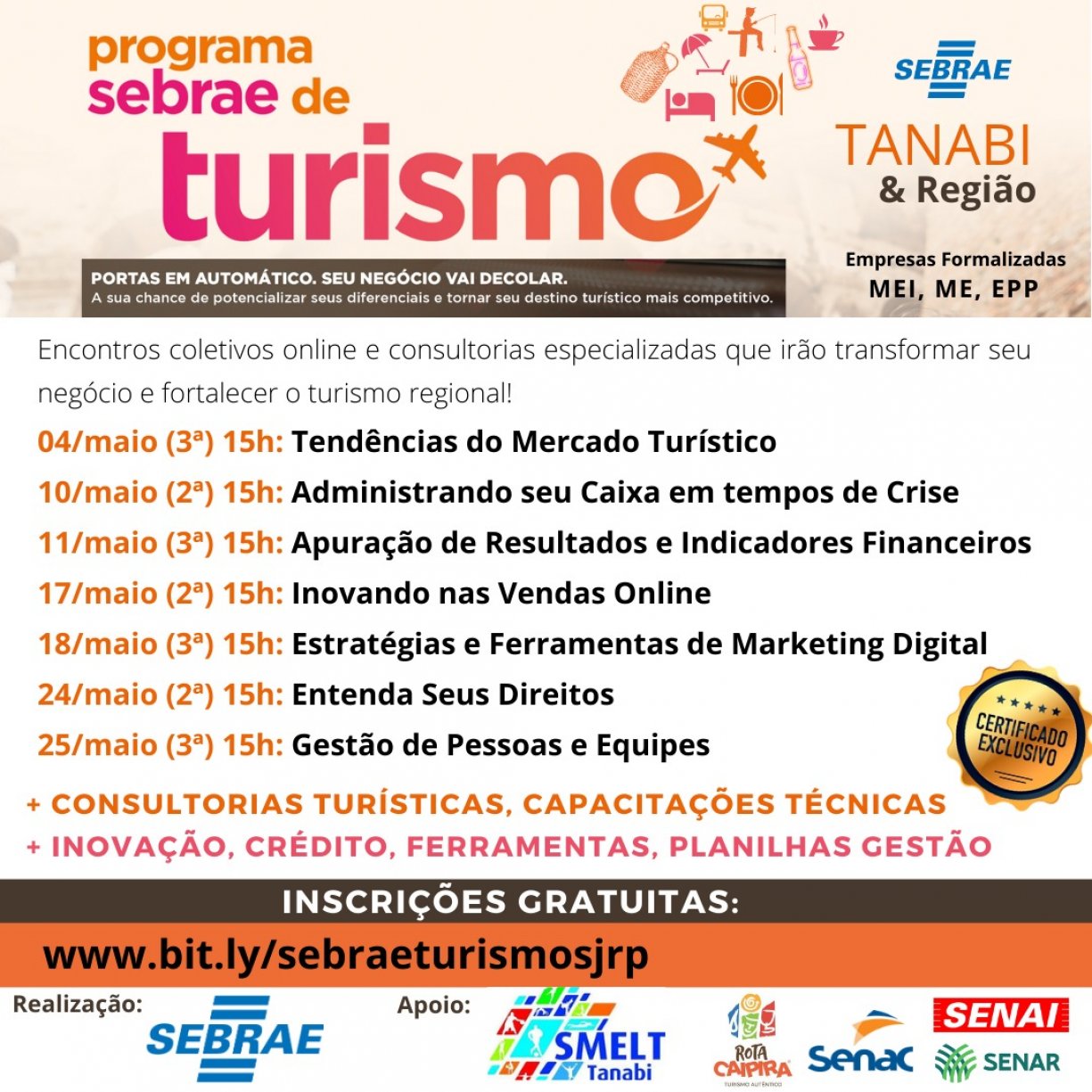 SMELT E SEBRAE FAZEM PARCERIA BUSCANDO FORTALECER O TURISMO NA REGIÃO